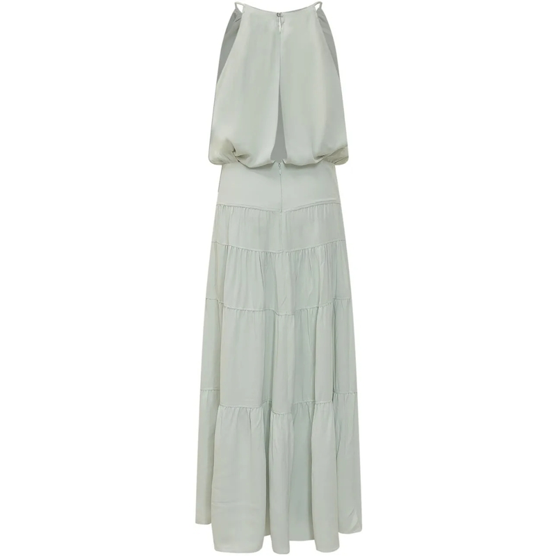Iro Robe longue Abito Lungo con Gonna a Balze e Spalline Sottili weiß(Image 2)