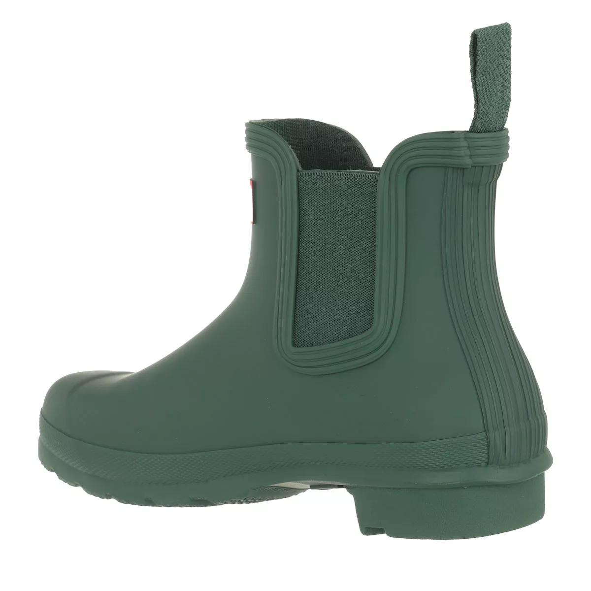 Hunter chelsea best sale boots green