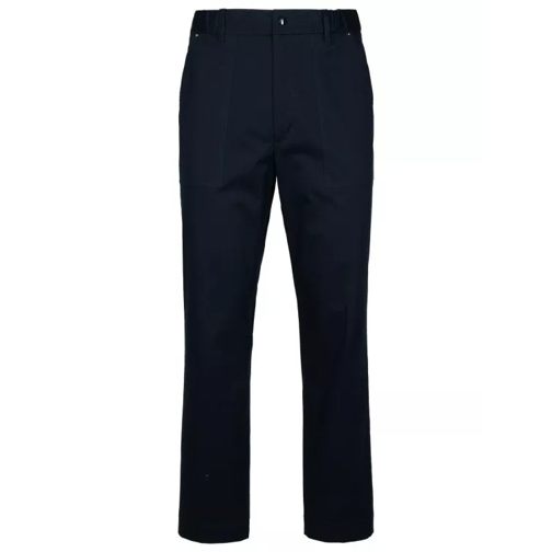 Moncler Navy Cotton Trousers Blue 