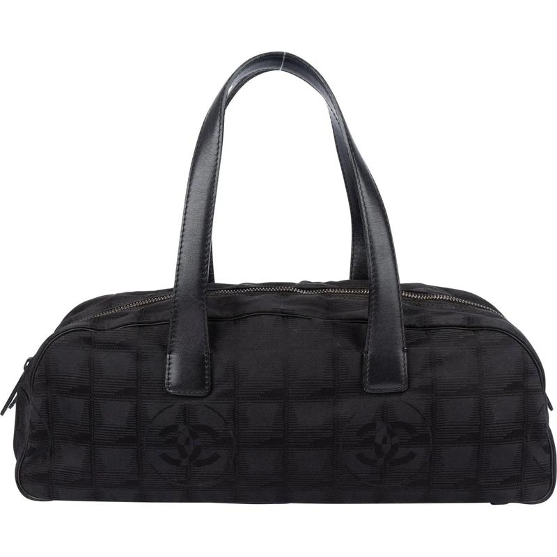 Chanel Sac à bandoulière Chanel Travel Line Monogram Handbag schwarz