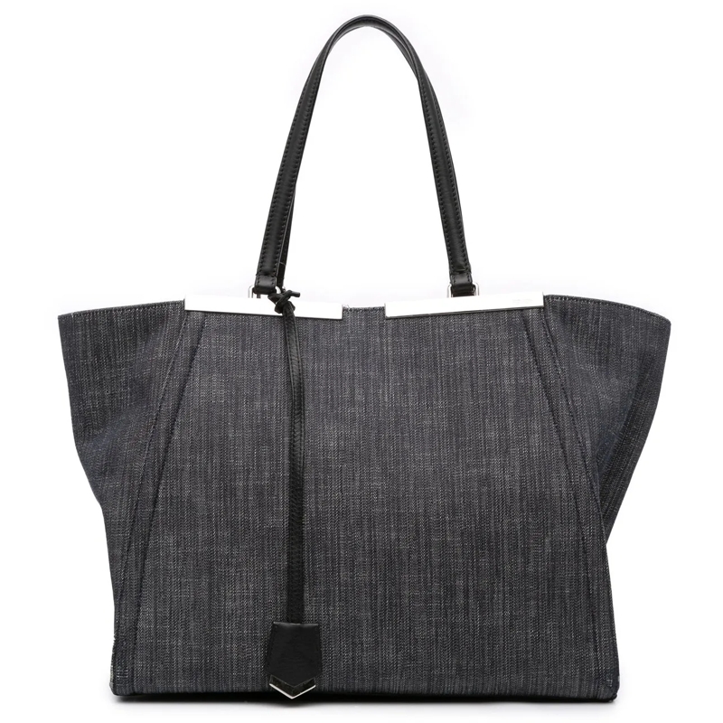 Fendi Shopper Denim 3Jours Tote schwarz