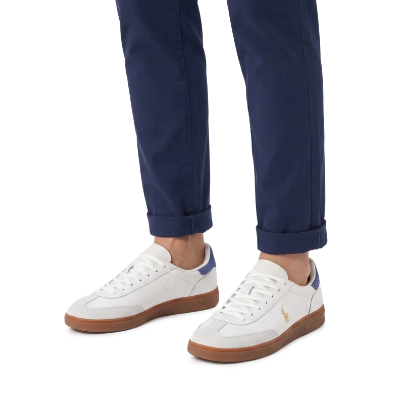 Polo Ralph Lauren Schnürschuhe Sneaker aus Rindsleder weiß(Image 6)