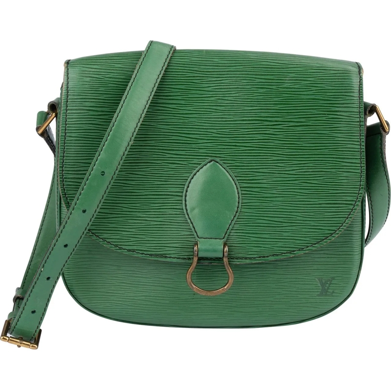 Louis Vuitton Schultertasche Louis Vuitton Green Epi Leather Saint Cloud GM Cro braun