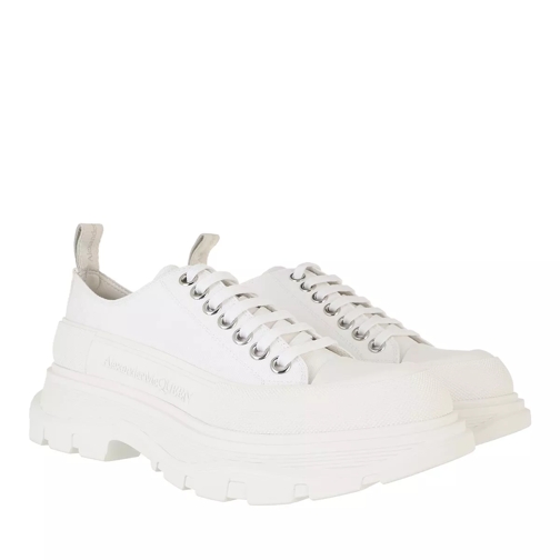 Alexander McQueen Tread Slick Lace Up Sneakers White Platform Sneaker