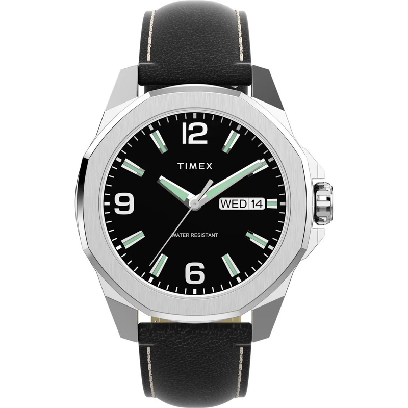 Timex Quarzuhr Quarz Analog Uhr Essex Ave 46 schwarz