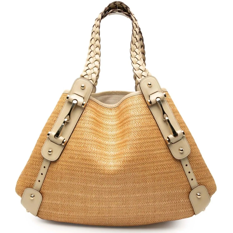 Gucci Schultertasche Raffia Pelham Shoulder Bag braun