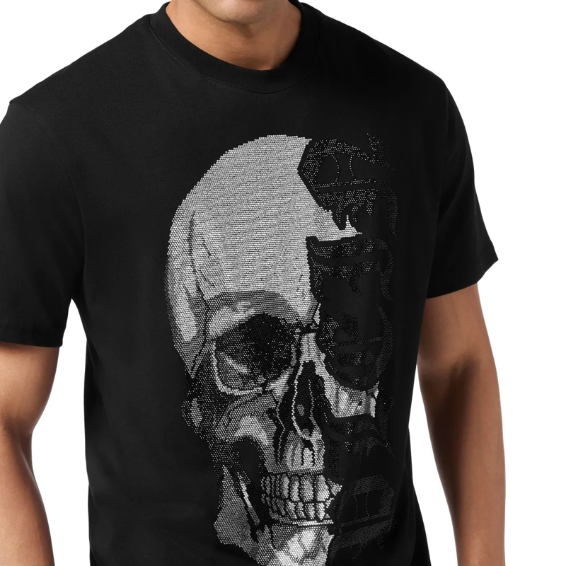 Philipp Plein T-Shirt T-Shirt Round Neck Ss Gothic Plein Embellished schwarz(Image 5)