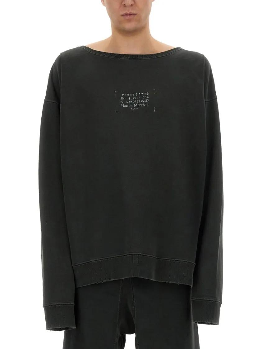 Thumbnail - Maison Margiela - Sweatshirt With Logo - Größe L - grau
