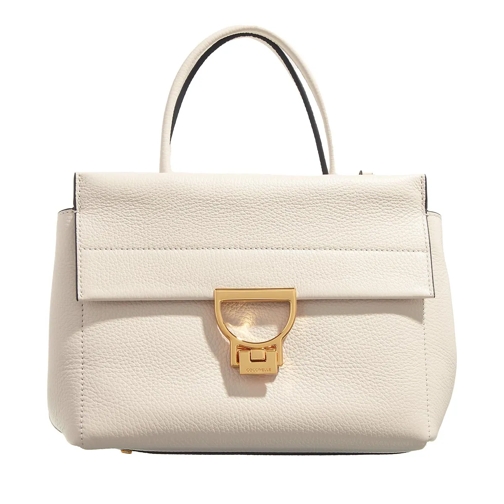 Coccinelle Arlettis Signature Lambskin White Satchel