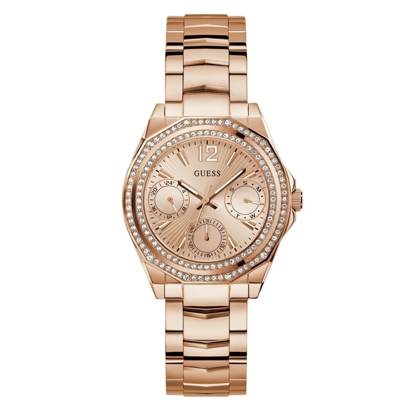 Guess Quarzuhr Quarz-Analoguhr Ritzy rosa