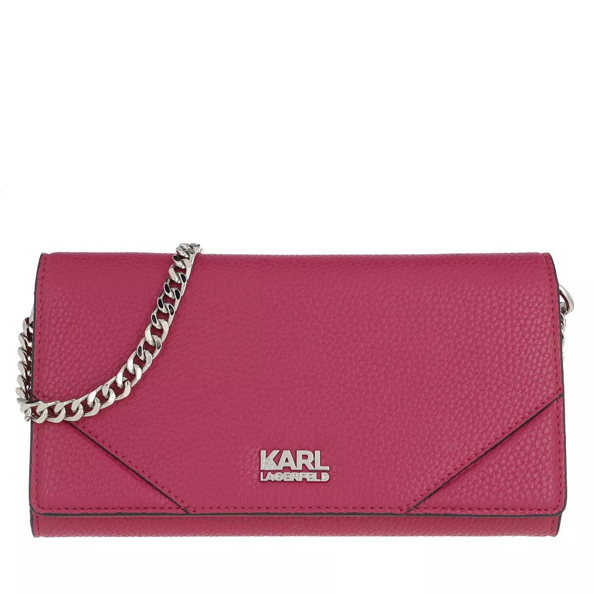 Karl Lagerfeld, Bags, Nwt Karl Lagerfeld Slg Large Zip Around Wallet Clutch  Bag Color Brown Red