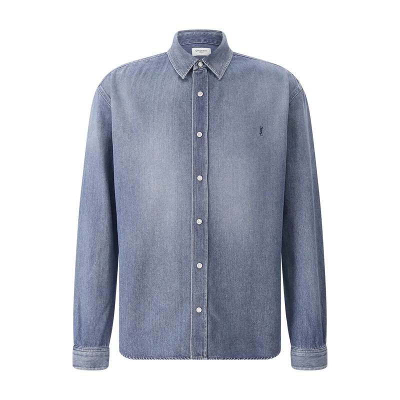Saint Laurent Hemd Hemd aus Denim blau