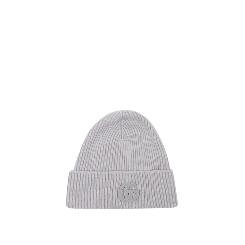Gucci Hut Ribbed Knit Wool Hat White