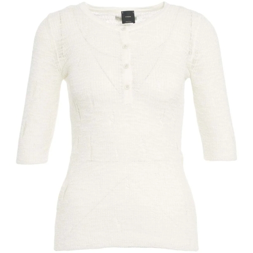 Pinko T-shirts Top with destroyed details weiß