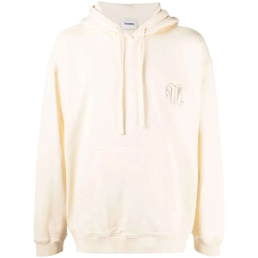 Nanushka Hemden Crème Embroidered Logo Hoodie Neutrals