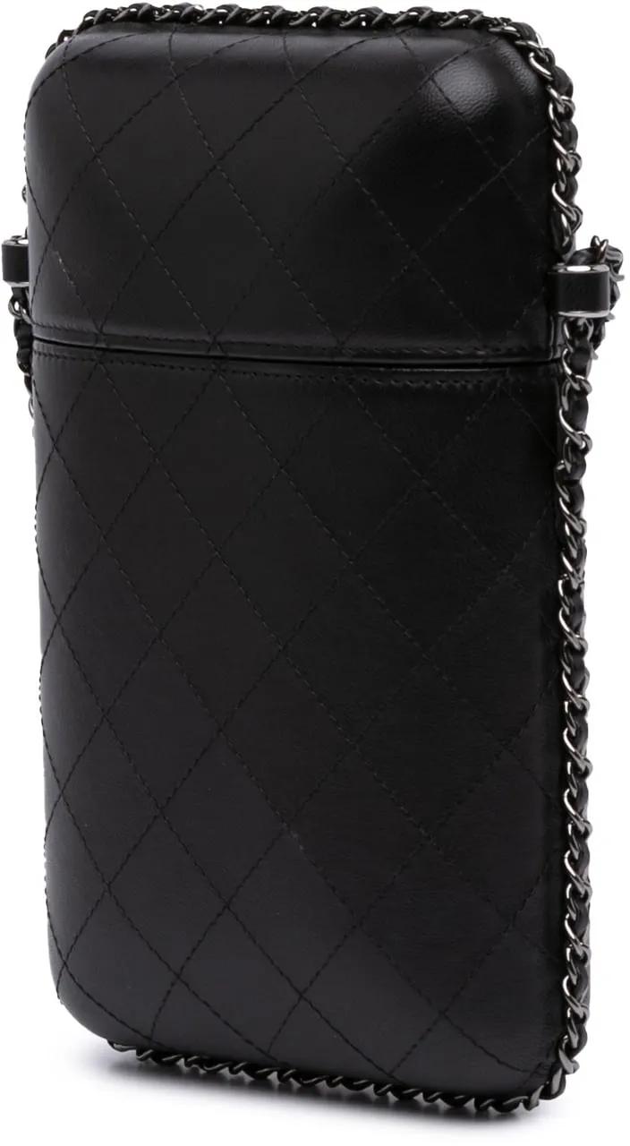 Thumbnail - Chanel Hobo Bags - 2019 CC Quilted Lambskin Chain Around Phone Holder - Gr. unisize - in Schwarz - für Damen