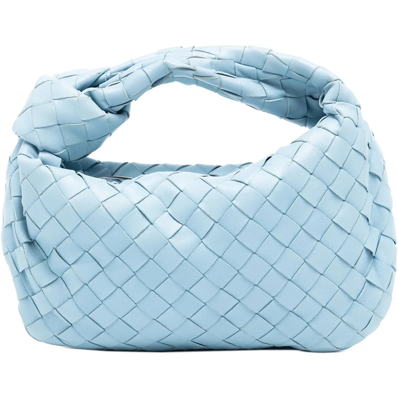 Bottega Veneta Schultertasche Mini Nappa Intrecciato Jodie blau