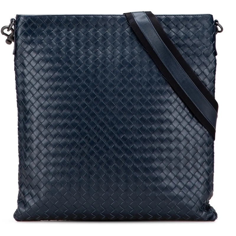 Bottega Veneta Schultertasche Nappa Intrecciato VN Crossbody blau