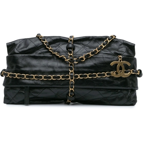Chanel Sac à bandoulière 2012 Aged Calfskin Midnight Swim Baluchon Bag schwarz (Image 2)