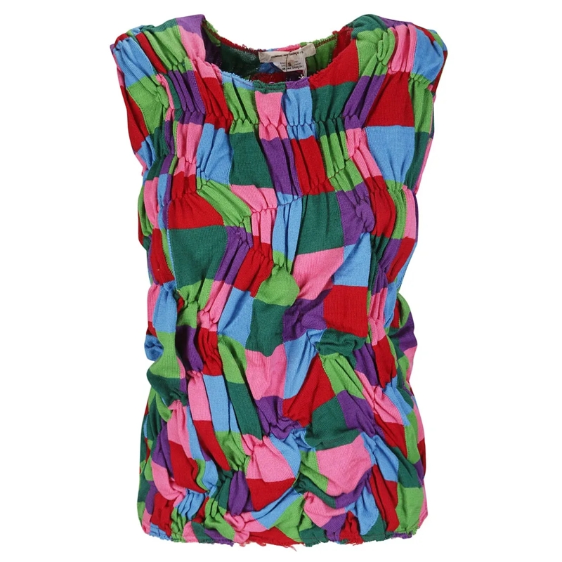 Comme des Garcons Bluse Wool Blend Top Multicolor