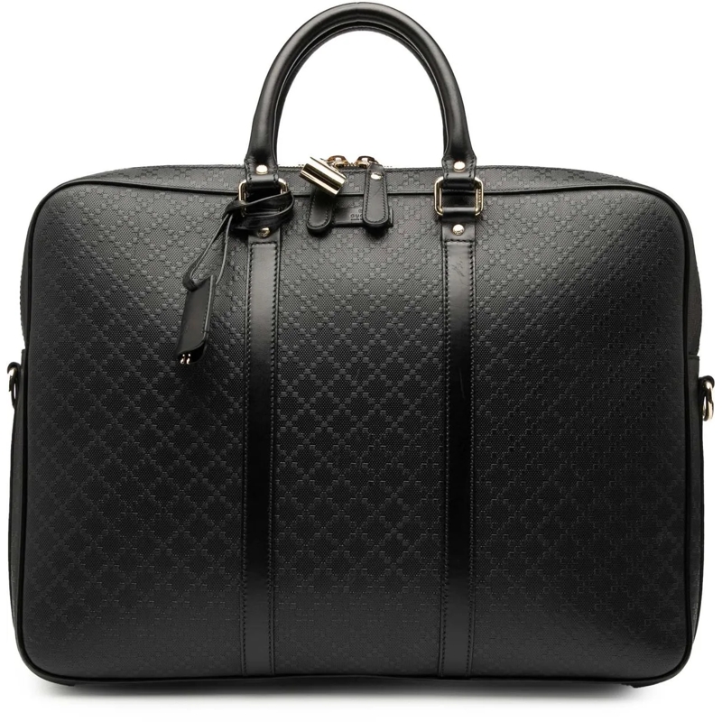Gucci Tote Diamante Leather Business Bag schwarz