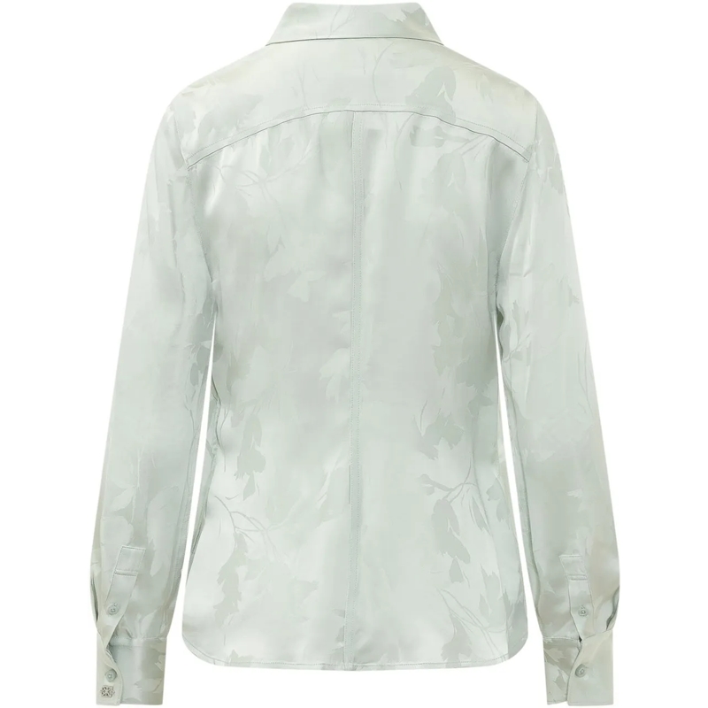 Calvin Klein Bluse Camicia Slim con Motivo Jacquard grün(Image 2)