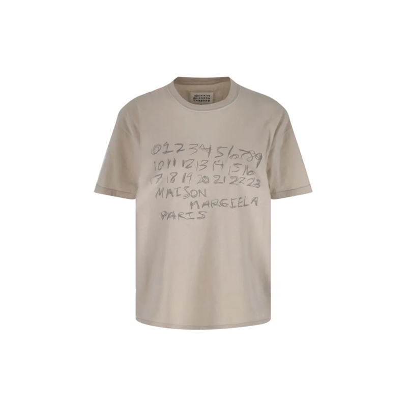 Maison Margiela T-Shirt "Numeric" T-Shirt – Cream Neutrals