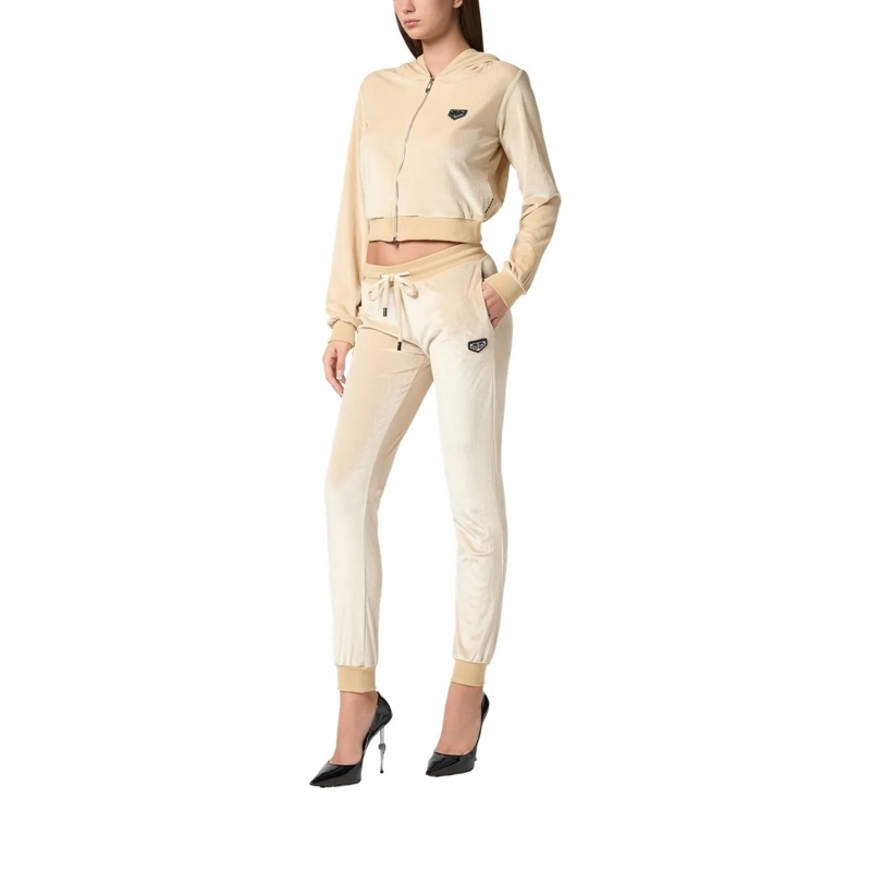 Philipp Plein Daunenjacke Sweatjacke Mit Kapuze Skull Mit Schmucksteinen beige(Image 2)