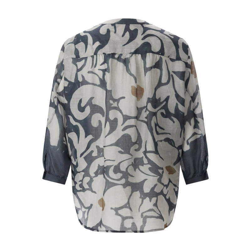 Luisa Cerano Bluse Hemdbluse mit Print beige(Image 3)