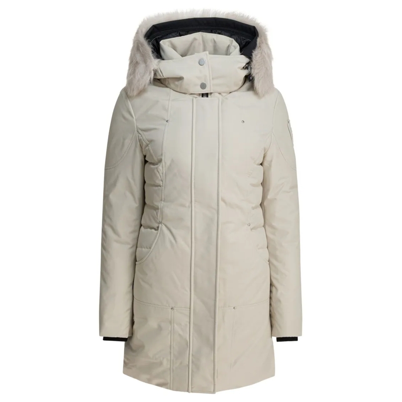 Moose Knuckles  Insulated Down Coat With High Collar Grey