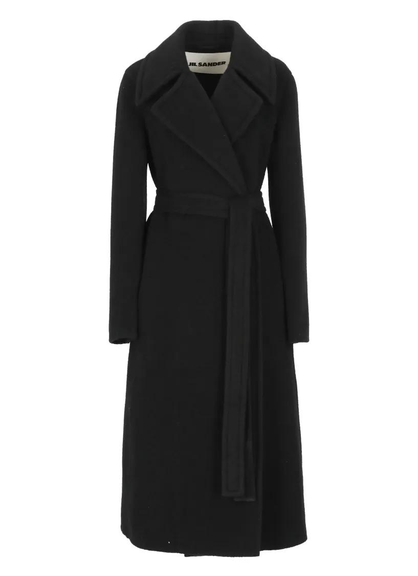 Jil Sander - Lama Coat - Größe 40 - schwarz