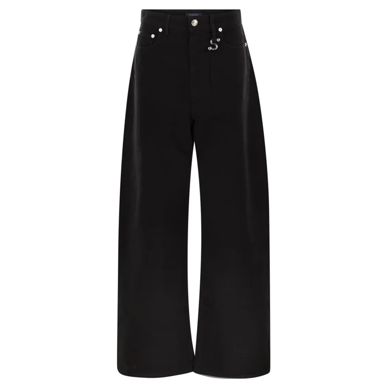 Sportmax Jeans Siamese - Low-Waisted Oversize Trousers Black