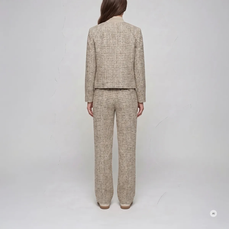 Marc Aurel Blazer Jacke- mit Schulterpasse- Ärmelnaht mit Kontras beige(Image 4)