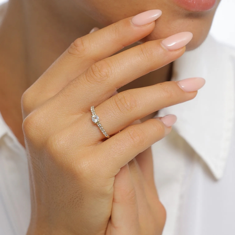 Elli Ring Ring Topas Solitär Verlobung 375er Gelbgold gold(Image 7)