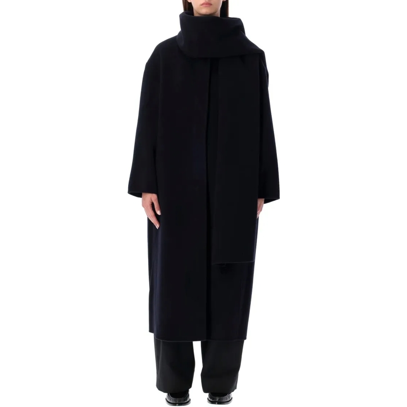 SOEUR Manteau de transition Finn Scarf Coat Black