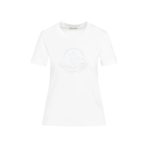 Moncler T-shirts White Cotton T-Shirt White