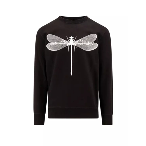 Alexander McQueen Dragonfly Organic Cotton Sweatshirt Black 