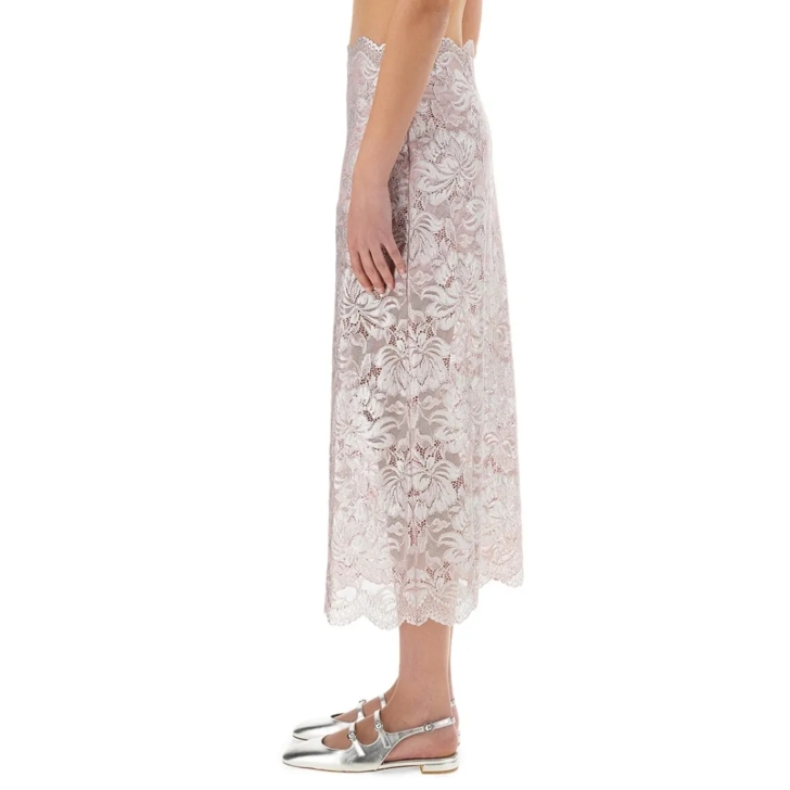 スカート Rabanne Intricate Floral Lace Maxi Skirt With Scalloped Hem Rabanne Intricate Floral Lace Maxi Skirt With Scalloped Hem