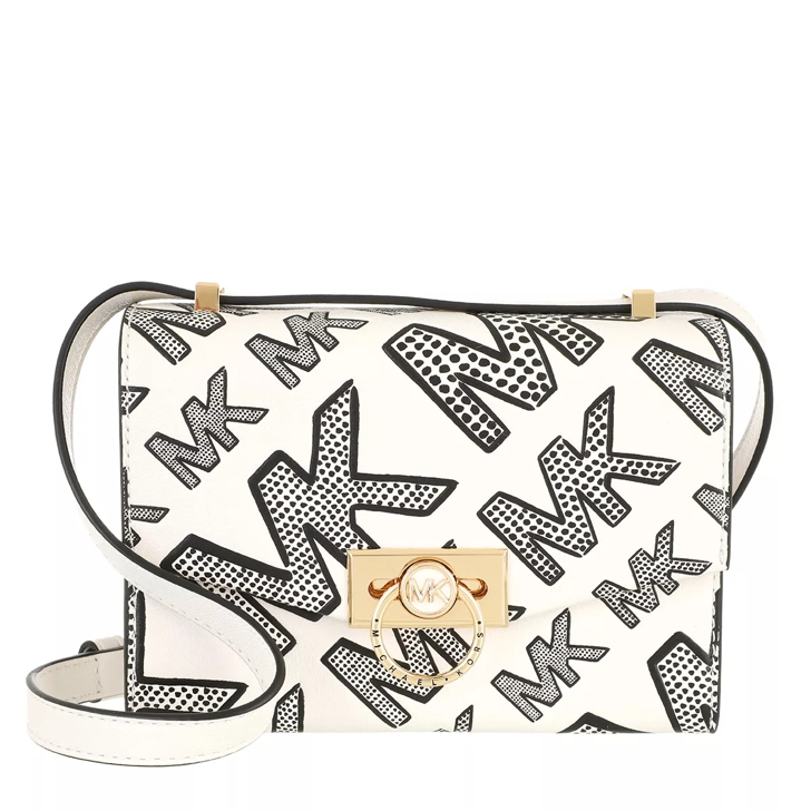 Michael kors black and best sale white crossbody