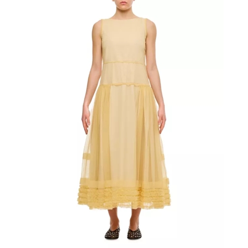 Molly Goddard Nova Midi Dress Yellow 