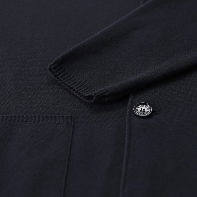 Maurizio Baldassari Strickjacke Strickjacke aus Baumwollmix blau(Image 5)