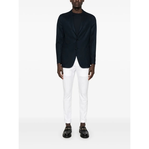 Boglioli Blazer Navy Blue Cotton Jacket Blue (Image 5)