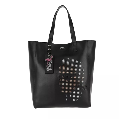 Karl Lagerfeld Yoni Alter Perforated Shopper Black Shopping Bag