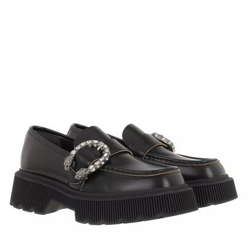 Gucci Tiger Head Loafers Leather Black Loafer