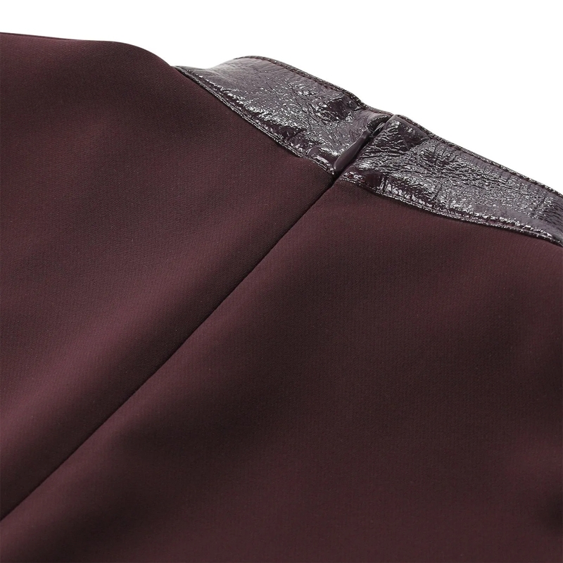 Courrèges Minikleid Midikleid mit Vinylkragen rot(Image 6)