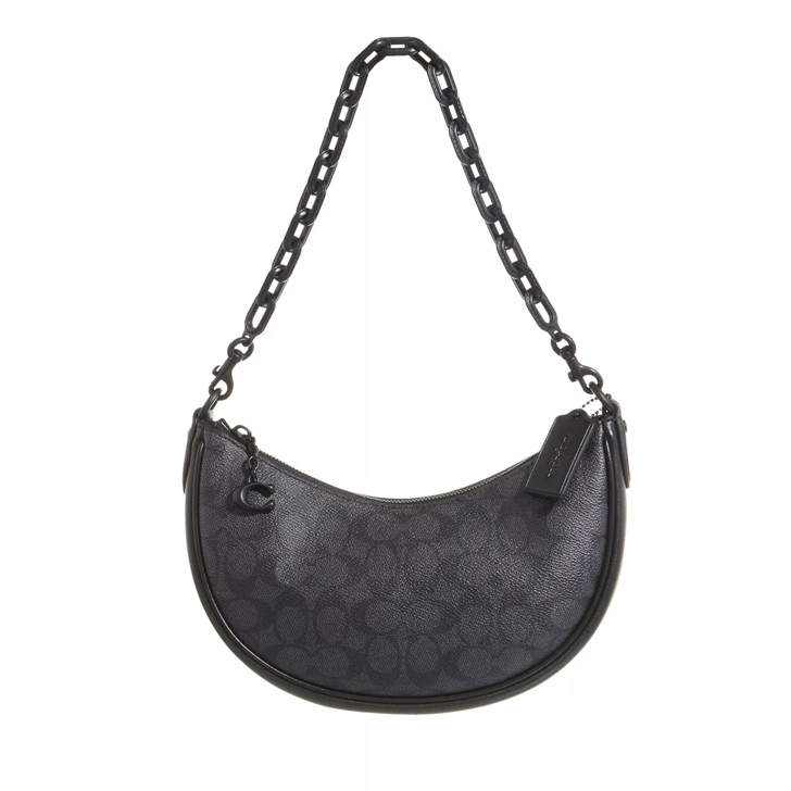 Black coach signature purse sale