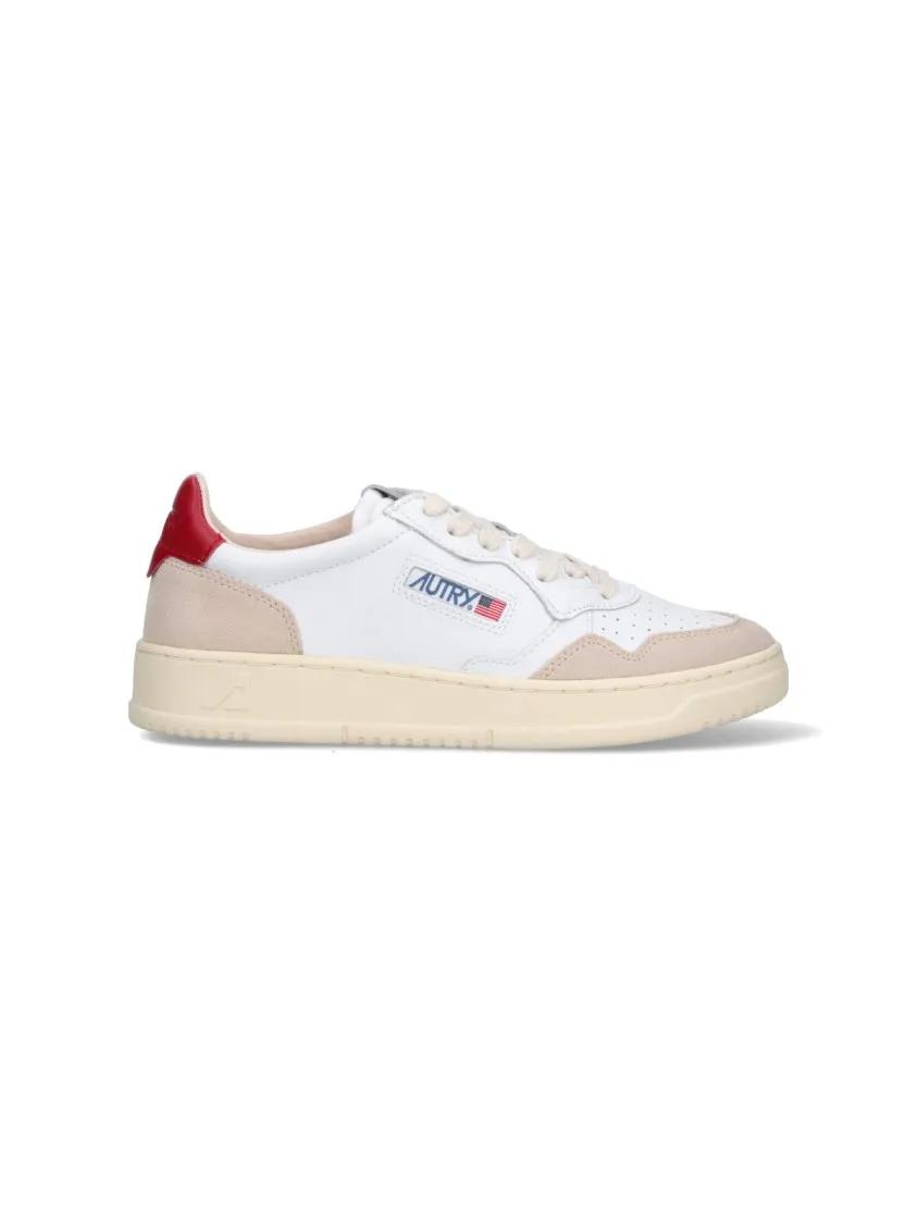 Autry Low-Top Sneaker - "Medalist" Low-Top Sneakers White - Gr. 42 (EU) - in Rot - für Herren