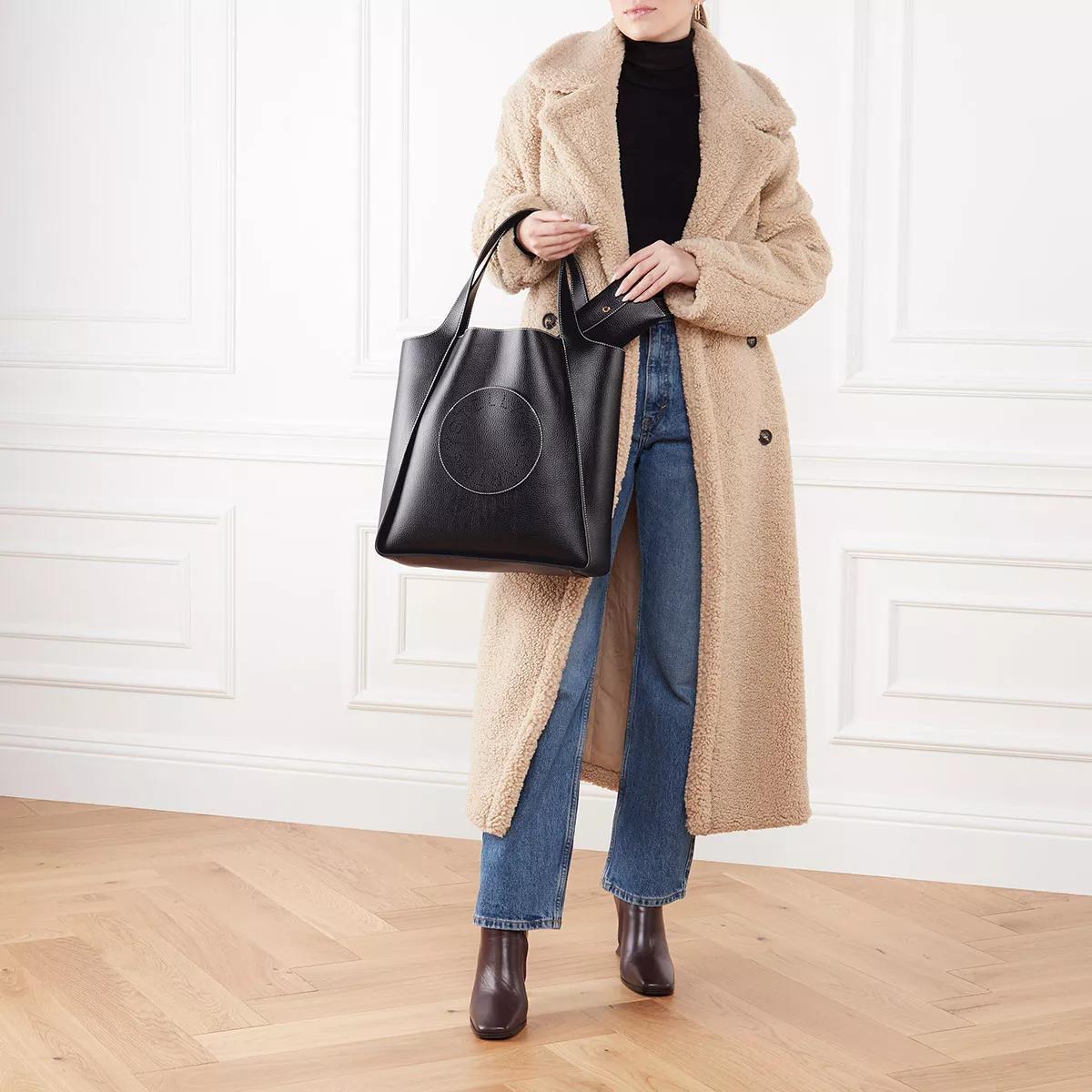 Stella Mccartney Shoppers & Totes Tote Embossed Grainy Mat in zwart