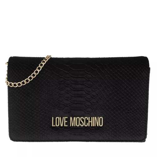 Love Moschino Borsa Velluto St.Anaconda  Nero Crossbody Bag