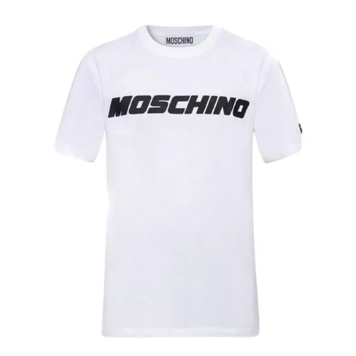 Moschino White Logo Print Cotton T-Shirt White 